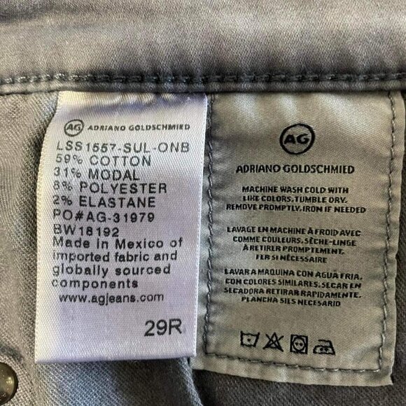 Adriano Goldschmied Size 29 Pants The Prime Crop Mid Rise Cigarette Crop - Picture 4 of 5